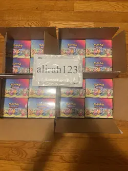 Pokemon Prismatic Evolutions 4x Mini Tin Sealed Display - Open Case - Image 3