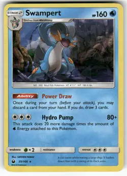 Swampert SM - Celestial Storm Cracked Ice Holo Rare Pokemon Lightly played - Image 1