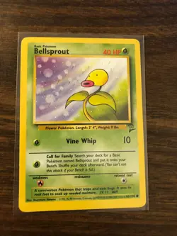 Pokemon TCG Bellsprout Base Set 2 66/130 LP - Image 1
