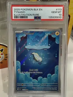 2025 POKEMON BLK EN-BLACK BOLT ILLUSTRATION RARE #113 TYNAMO PSA 10 - Image 1