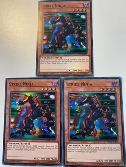 Yugioh Strike Ninja SHVA-EN021 Super Rare NM x3 Play Set - Image 1