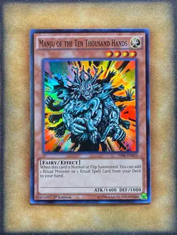 Yugioh Manju of the Ten Thousand Hands THSF-EN033 Super Rare 1st Ed NM - Image 1