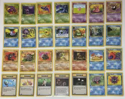 Pokemon 1st Edition Fossil 28 Card Lot LP No Duplicates - Image 1