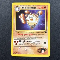 Brock's Primeape 35/132 Gym Challenge Non-Holo WOTC Pokemon Card Near Mint NM - Image 1