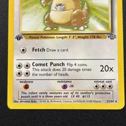Kangaskhan 21/64 Jungle 1st Edition Non-Holo WOTC Pokemon Card Near Mint NM - Image 3