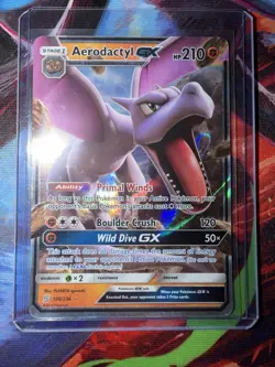 Pokemon TCG Aerodactyl GX 106/236 SM-Unified Minds Ultra Rare Holo Card - Image 1