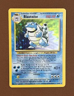 Pokemon Card WOTC Blastoise 2/102 Base Set Holo Rare 1999 Vintage Original LP/MP - Image 1