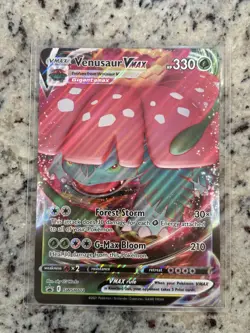 OVERSIZED JUMBO Pokemon Card Venusaur VMAX SWSH102 Promo NM w/ Toplader - Image 1