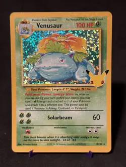 Pokemon TCG Celebrations Venusaur Holo Rare Card #15/102 Classic Collection - Image 1