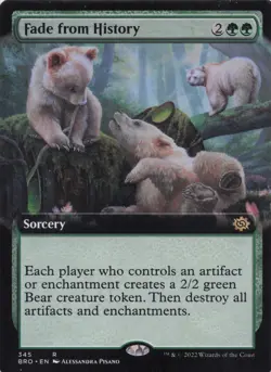 Fade from History (Extended Art) Brothers War Regular Rare #345 NM MTG - Image 1