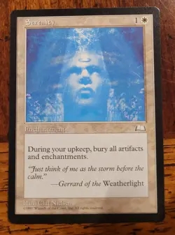 Serenity x1 MTG Weatherlight Magic Light Play LP English - Image 1