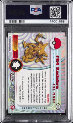 2000 TOPPS CHROME POKEMON T.V. SPECTRA #64 KADABRA PSA 10 - Image 2