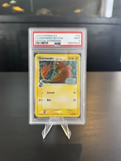 2006 POKEMON EX CRYSTAL GUARDIANS #49 CHARMANDER-REVERSE FOIL PSA 9 - Image 1