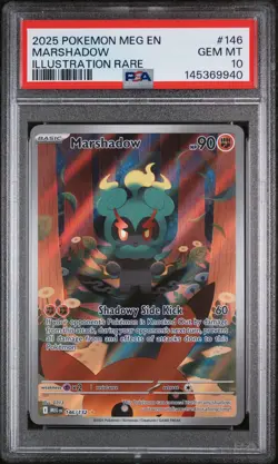 2025 Pokemon Mega Evolution #146 Marshadow Illustration Rare PSA 10 - Image 1