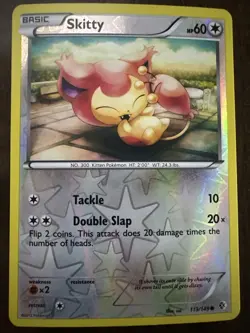 Skitty 113/149 Boundaries Crossed Pokemon Common Reverse Holo Near Mint - Image 2