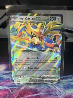 Pokemon TCG Hop's Zacian EX Card 111/159 Scarlet Violet Journey Together NM/M - Image 1