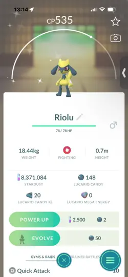 Pokemon Go Shiny Riolu - Image 1