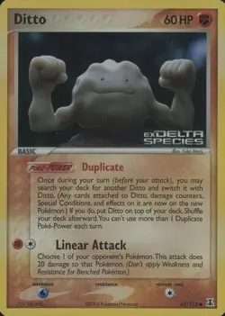 Pokemon EX Delta Species Reverse Foil Ditto #62 [Moderately Played] - Image 1