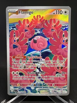 Pokemon TCG Flamigo 227/193 Illustration Rare Scarlet & Violet Paldea Evolved - Image 2