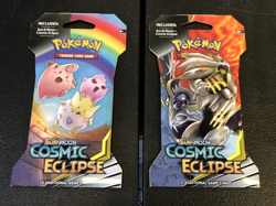 (2) 2019 POKEMON SUN & MOON COSMIC ECLIPSE BLISTER BOOSTER PACK - sealed! NEW! - Image 1