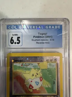 Togepi 04/18 Pokemon TCG Southern Islands Reverse Holo Promo 2001 CGC 6.5 - Image 2