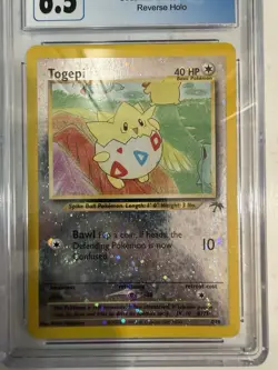 Togepi 04/18 Pokemon TCG Southern Islands Reverse Holo Promo 2001 CGC 6.5 - Image 3