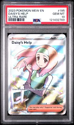 Daisy’s Help 195/165 Pokemon Mew 151 EN Ultra Rare PSA 10 - Image 1