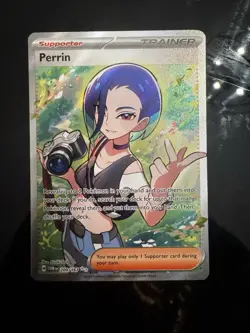 Pokemon TCG Trainer Perrin Holo Rare Twilight Masquerade 209/167 - Image 1