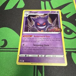 Pokemon TCG Gengar SWSH241 Lost Origin Stamped Prerelease Promo + BS Reverse 38 - Image 2