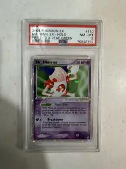 Pokemon Mr. Mime ex 110/112 FireRed & LeafGreen EX Holo Ultra Rare 2004 PSA 8 - Image 1