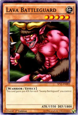 Yugioh! LP Lava Battleguard - SP15-EN003 - Common - 1st Edition Lightly Played, - Image 1