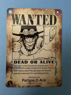 2025 ONE PIECE OP13-WANTED ALTERNATE ART #119 PORTGAS D. ACE - Image 1
