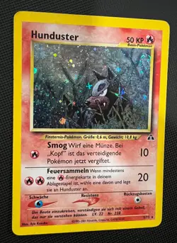 Pokemon Card Hunduster Houndour 5/75 TGC Neo Discovery SWIRL - Image 2