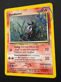 Pokemon Card Hunduster Houndour 5/75 TGC Neo Discovery SWIRL - Image 4