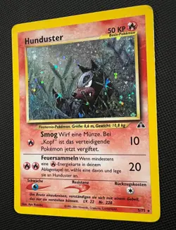 Pokemon Card Hunduster Houndour 5/75 TGC Neo Discovery SWIRL - Image 5