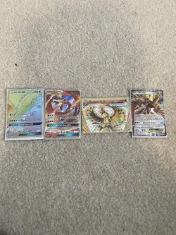 Pokemon TCG Ho-Oh GX, BREAK, EX Card Lot - 4 Holo Fire Cards English - Image 1