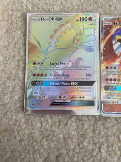 Pokemon TCG Ho-Oh GX, BREAK, EX Card Lot - 4 Holo Fire Cards English - Image 2
