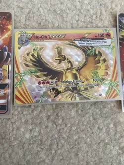 Pokemon TCG Ho-Oh GX, BREAK, EX Card Lot - 4 Holo Fire Cards English - Image 4