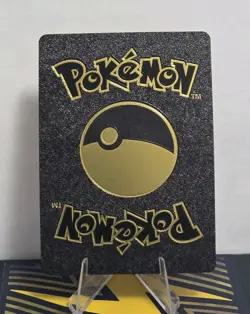 Pokemon Charizard VMAX 330hp Black Vinyl Gold Foil Fan Art Collector Card TCG - Image 2