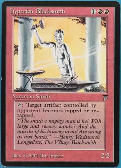 Hyperion Blacksmith Legends NM Red Uncommon MAGIC MTG CARD (ID# 397067) ABUGames - Image 1