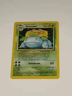 Pokemon WOTC Venusaur Holo Rare Base Set 15/102 1999 English WOTC TCG Card LP/NM - Image 1
