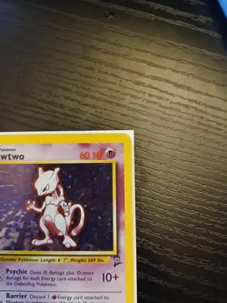 Pokemon Mewtwo TCG Base Set 2 Holo Card 10/130 Unlimited Holo Rare MP - Image 4