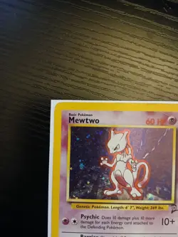 Pokemon Mewtwo TCG Base Set 2 Holo Card 10/130 Unlimited Holo Rare MP - Image 5