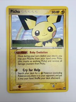 Pichu 21/108 EX Power Keepers Regular Rare Pokemon Card - Image 3