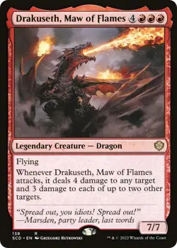 Drakuseth Maw of Flames 0138 MTG Starter Commander Decks Rare NP - Image 1