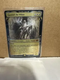 MTG Gandalf the White (Showcase Scrolls Foil) Lord of the Rings MTG 470 NM LC1 - Image 1