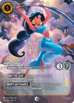 Jasmine - Fearless Princess (Enchanted) - Near Mint Holofoil Lorcana - Image 1