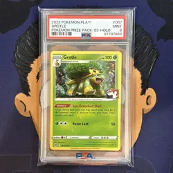 PSA 9 MINT 2023 Pokemon Play! Prize Pack Series 3 GROTLE #007 Holo - Image 2