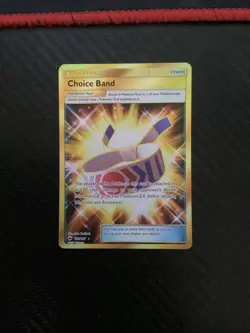 Choice Band 162/147 Secret Rare,Gold Pokemon SM - Burning Shadows LP - Image 1