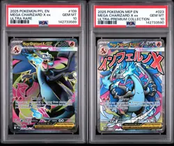 MEGA CHARIZARD X EX PSA 10 GEM MINT 023 129 SET 2025 POKEMON BLACK STAR PROMO PF - Image 1